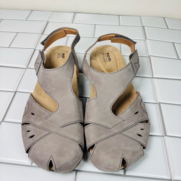 Earth Birdine Gray Women's Comfort Sandals 12M - Picture 4 of 10